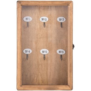 Key box Clayre & Eef 6H1570 - 24x7x38 cm brown