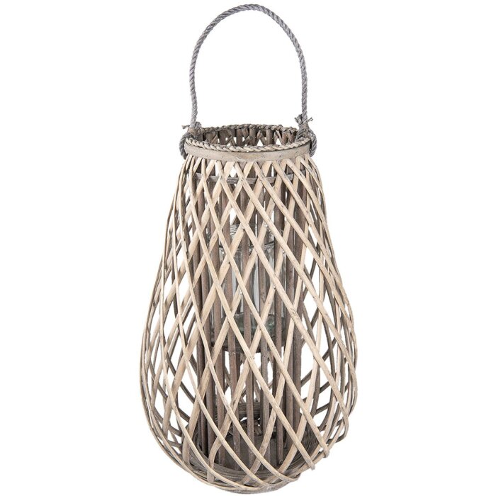 Lantern Clayre & Eef 6RO0386L - Ø 38x60 cm brown - gray