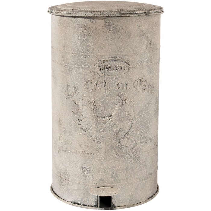 Pedal bin Clayre & Eef 6Y2369 - 26x30x46 cm distressed white