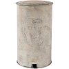 Pedal bin Clayre & Eef 6Y2369 - 26x30x46 cm distressed white