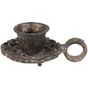 Candlestick Clayre & Eef 6Y2595 - 9x6x4 cm brown