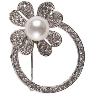 Brooch Fleurette Clayre & Eef JZPI0004 -  antique silver