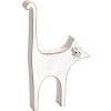 Deco figure cat, white, height 17 cm