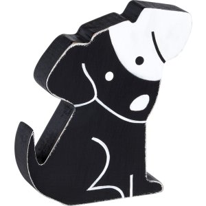 Deco dog, black, height 10 cm