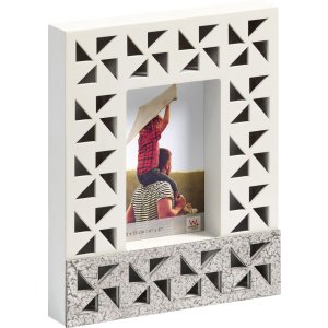 Wooden photo frame Dreams 10x15 cm white