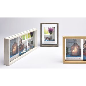 Gallery frame Rustic 3 photos 10x15 cm gray