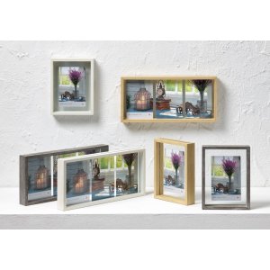 Gallery frame Rustic 3 photos 10x15 cm gray