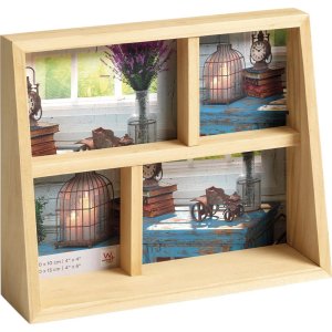 Gallery frame Rustic 4 photos 10x10 cm and 10x15 cm nature