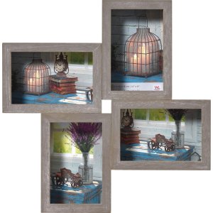 Gallery frame Rustic 4 photos 10x15 cm gray