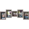 Gallery frame Rustic 4 photos 10x15 cm and 10x10 cm gray