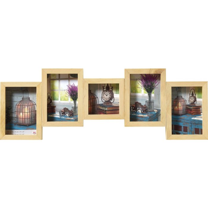 Gallery frame Rustic 4 photos 10x15 cm and 10x10 cm nature