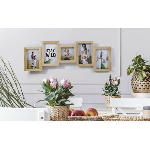 Gallery frame Rustic 4 photos 10x15 cm and 10x10 cm nature