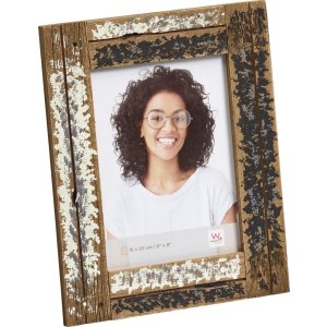 Wooden photo frame Dupla 15x20 cm cream-blue