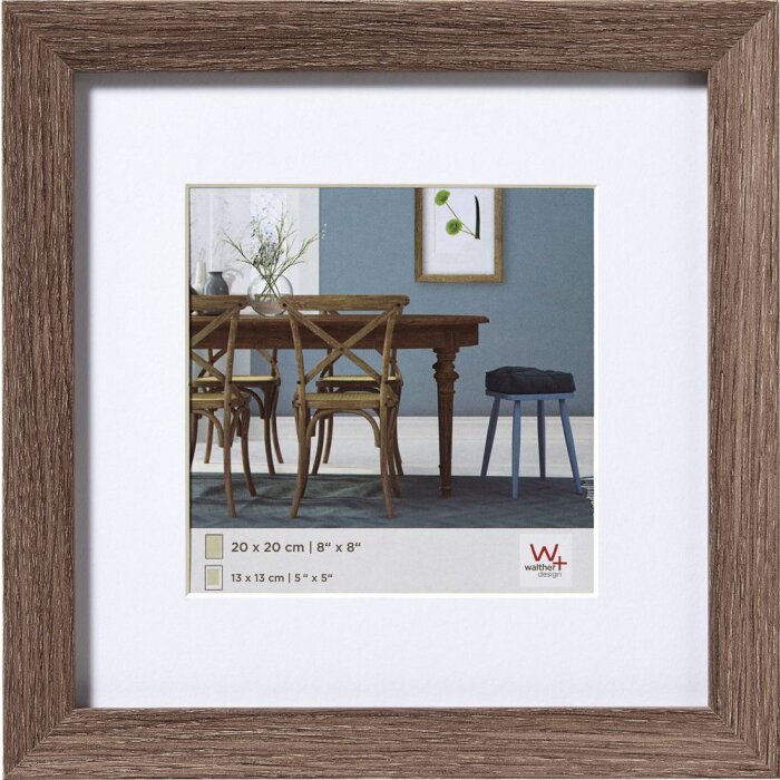 Fiorito wood frame 40x40 cm walnut