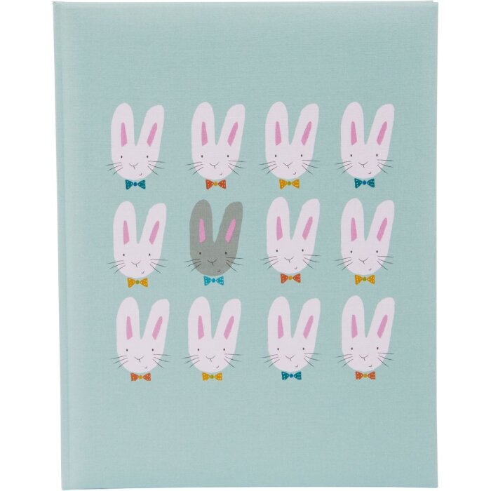 Baby diary Cute bunnies blue