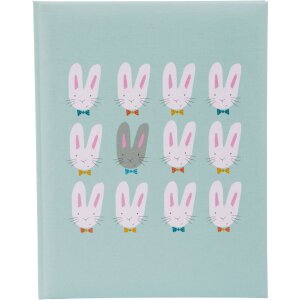 Baby diary Cute bunnies blue