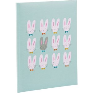 Baby diary Cute bunnies blue