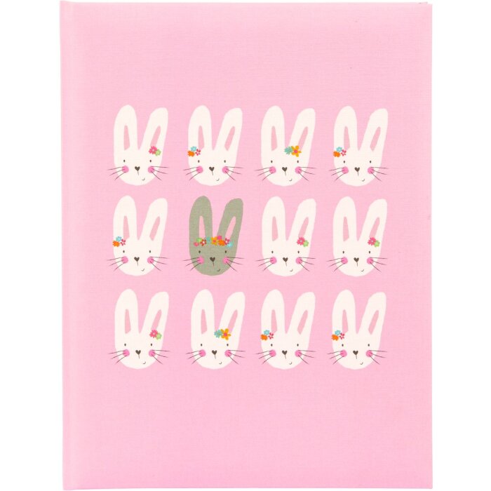 Baby diary Cute bunnies pink