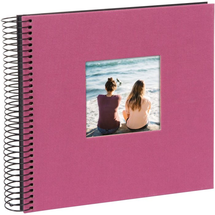 Goldbuch Spiral album Bella Vista fuchsia 20x20 cm 40 black sides