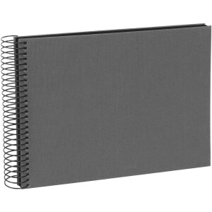 Spiral album Bella Vista gray 24x17 cm black sides