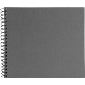 Spiral album Bella Vista gray 35x30 cm black sides