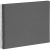 Spiral album Bella Vista gray 35x30 cm black sides