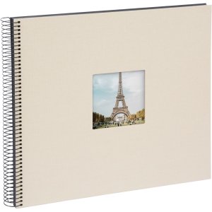 Spiral album Bella Vista sandgray 34x30 cm black sides