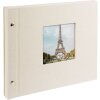 Screw bound album Bella Vista sandgray 30x25 cm black sides