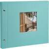 screw bound album Bella Vista aqua 30x25 cm white sides