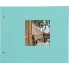 screw bound album Bella Vista aqua 30x25 cm white sides