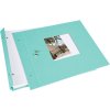 screw bound album Bella Vista aqua 30x25 cm white sides