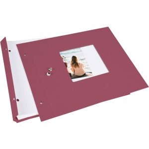 screw bound album Bella Vista fuchsia 30x25 cm white sides