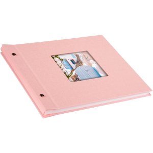 screw bound photo album Bella Vista rose 30x25 cm white sides