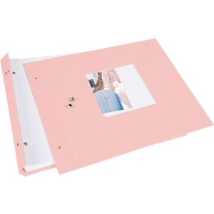 screw bound photo album Bella Vista rose 30x25 cm white sides