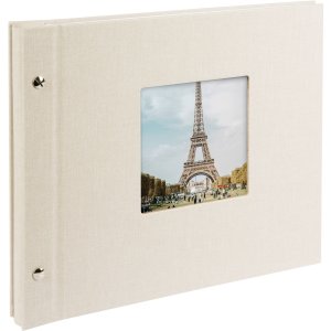 screw photo album Bella Vista sandgray 30x25 cm white sides