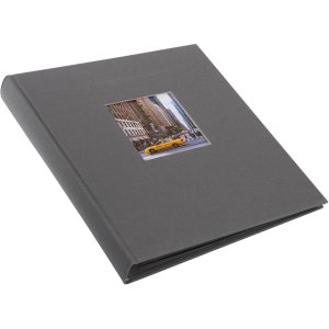 Photo album Bella Vista gray 30x31 cm black sides