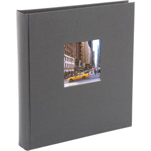 Photo album Bella Vista gray 30x31 cm black sides