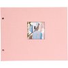 screw photo album Bella Vista rosé 39x31 cm black sides