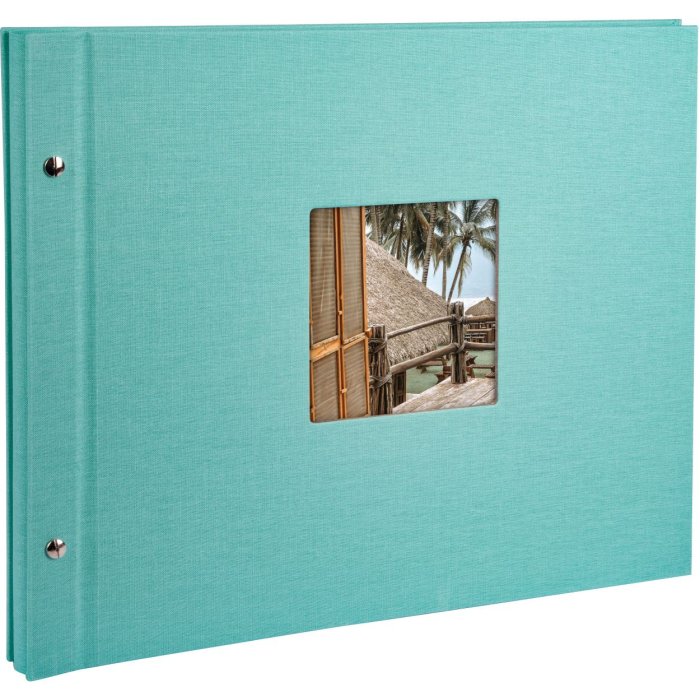 screw album Bella Vista aqua 39x31 cm white sides