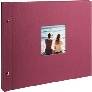 screw album Bella Vista fuchsia 39x31 cm white sides