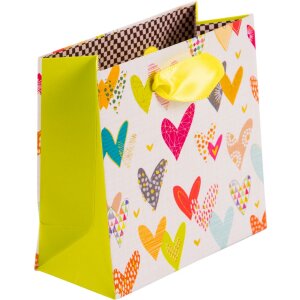 Gift bag Lots of Hearts 10 x 5 cm