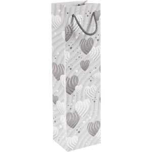 Bottle bag Silver Hearts