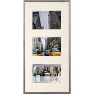 Gallery frame Puro 3 photos 10x15 cm silver