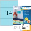 Herma SPECIAL Coloured labels A4, 105 x 42,3 mm, blue, permanent adhesion