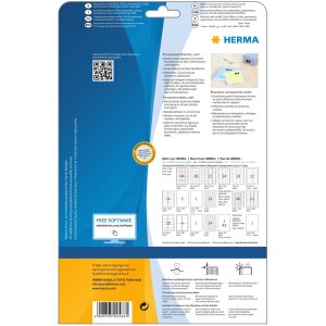 Herma SPECIAL Transparent film labels, matt A4, 97 x 42,3...