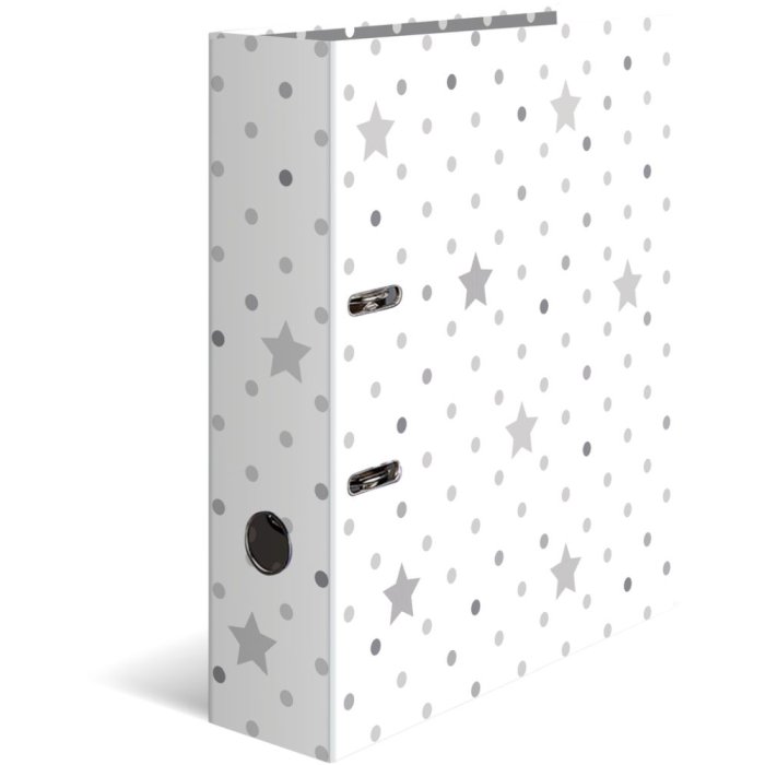 Herma Motif file A4 stars - white with grey stars