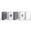 Herma Motif file A4 stars - white with grey stars