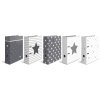 Herma Motif file A4 stars - white with grey stars