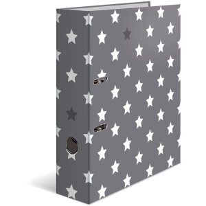 Herma Motif file A4 stars - grey with white stars