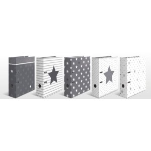 Herma Motif file A4 stars - grey with white stars